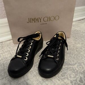 Jimmy Choo Black Lace-Up Sneakers for women